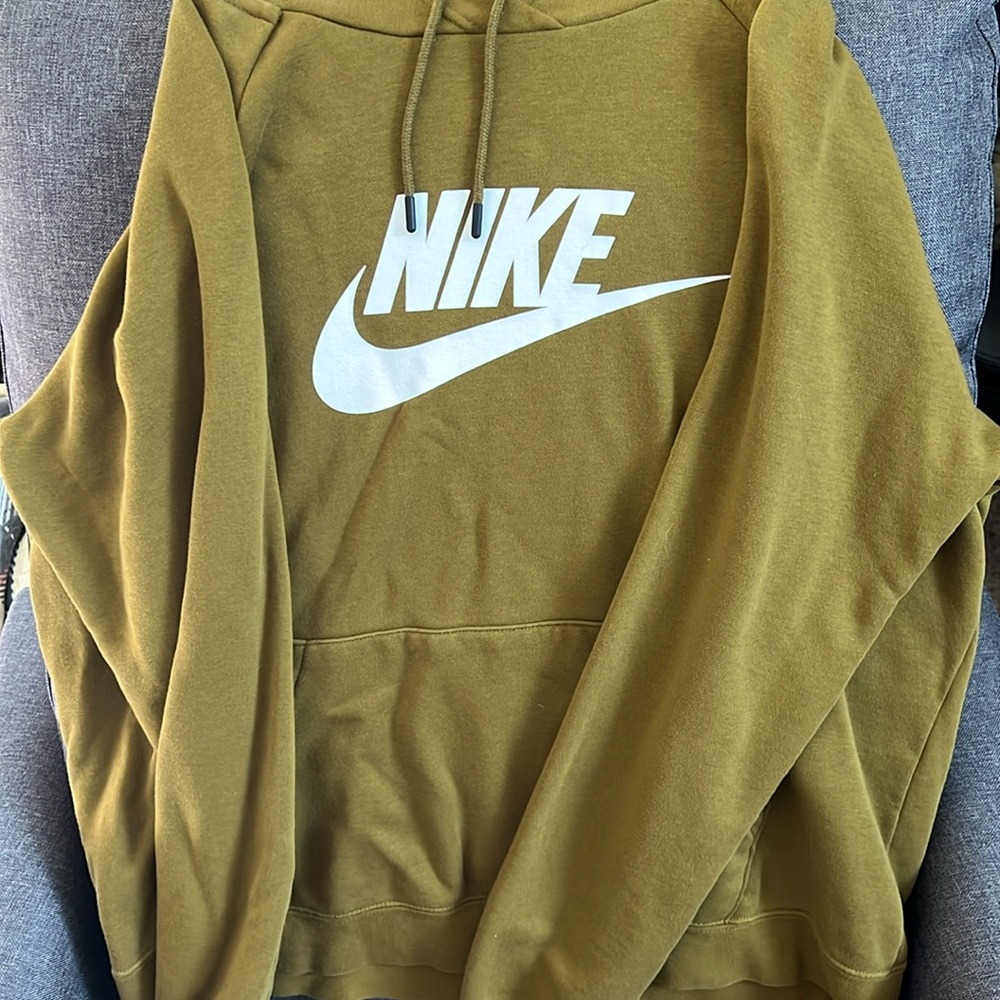 Large unisex green Nike hoodie